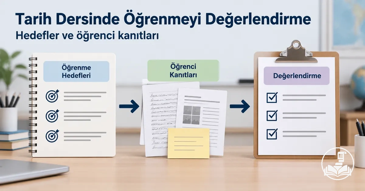 Öğrenme hedefleri ve öğrenci kanıtlarıyla uyumlu tarih dersi değerlendirmesi