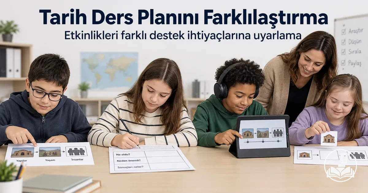 Farklı destek ihtiyaçlarına sahip öğrenciler için uyarlanmış Tarih dersi etkinlikleri