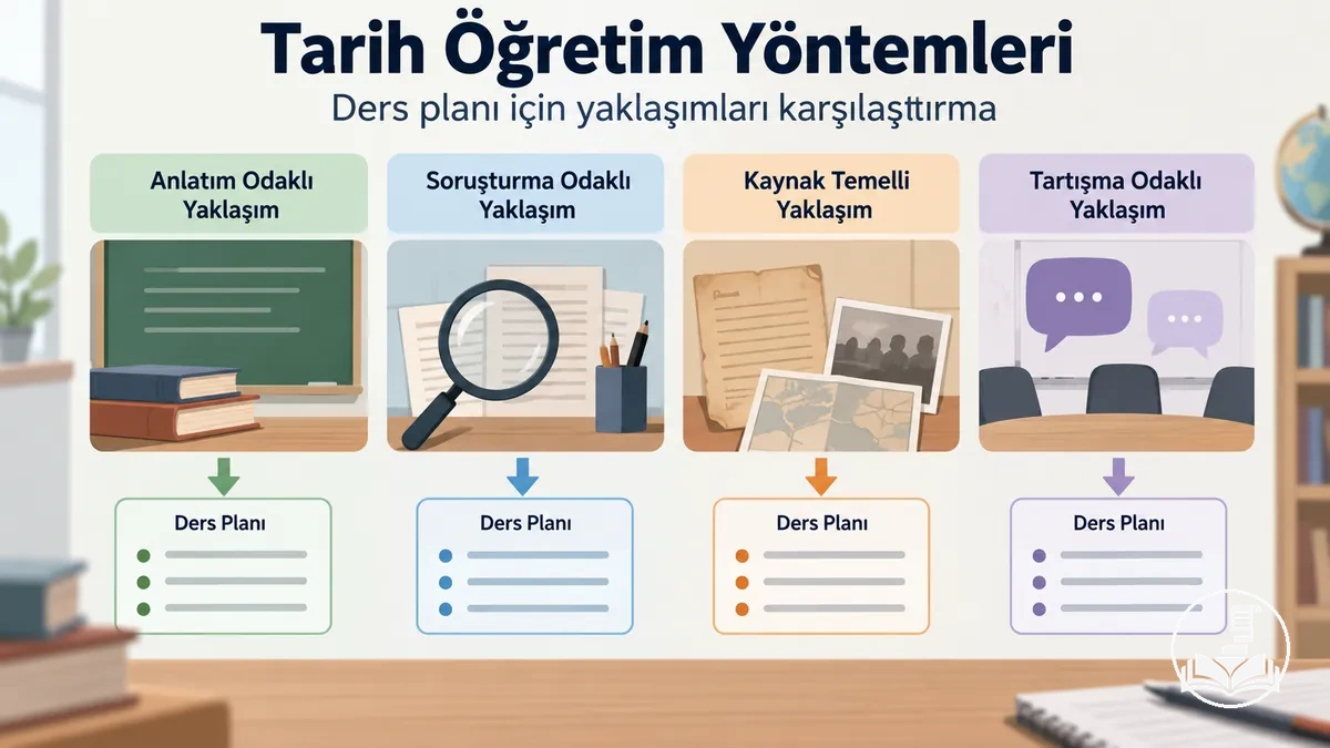 Ders planlamasında kullanılan farklı Tarih öğretim yaklaşımlarının karşılaştırılması